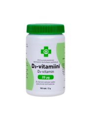 APTEEKKI D3-vitamiini 20 mikrog 100 tabl